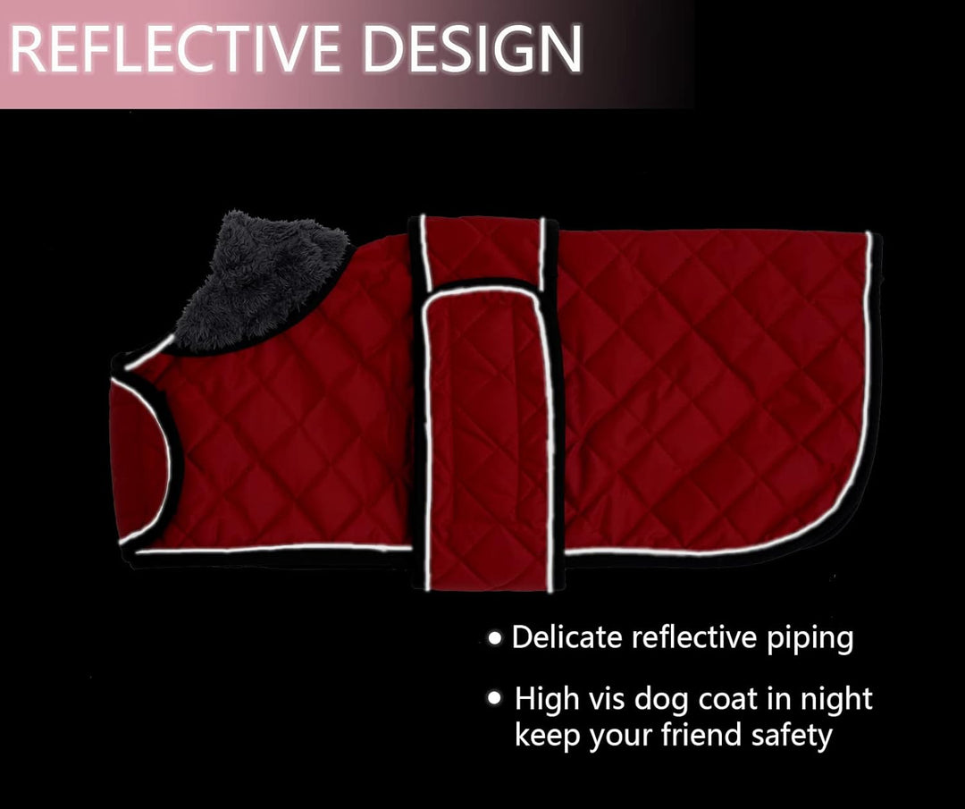 Geyecete - Warmer wintermantel für dackel Hunde,Hunde winterjacken mit plüschfutter,Outdoor jacken m