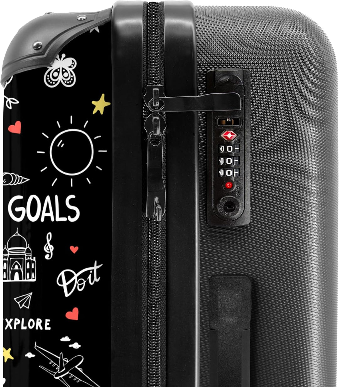 NoBoringSuitcases.com® Handgepäck, Hartschalenkoffer mit TSA Schloss, Trolley, Reisekoffer, Carry on