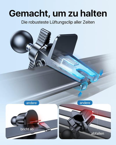 andobil Handyhalterung Auto Lüftung [ Stabiler & Never Fall ] KFZ Handyhalterung mit Upgrade Lüftung