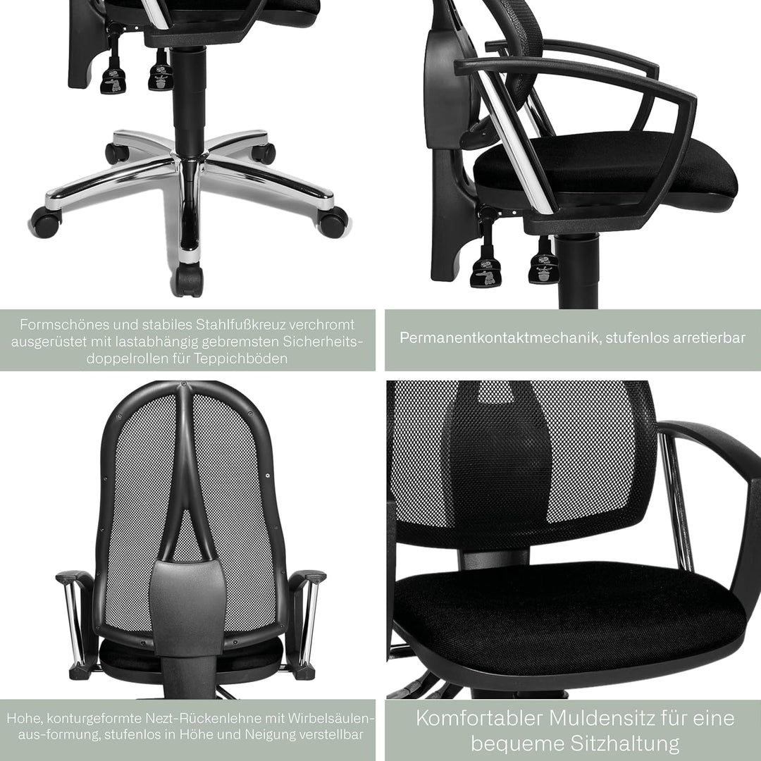 Topstar Bürostuhl Point 60 bordeaux-rot, Bordeaux-rot