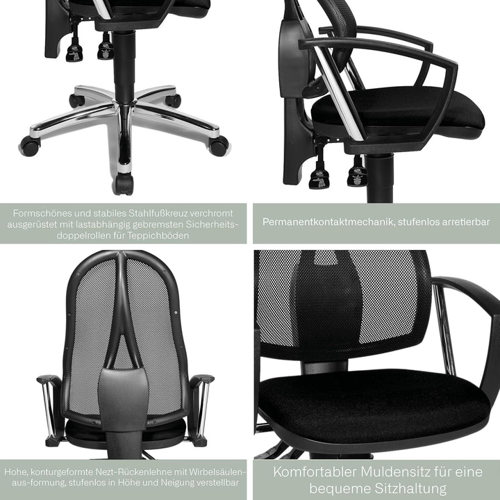 Topstar Bürostuhl Point 60 bordeaux-rot, Bordeaux-rot