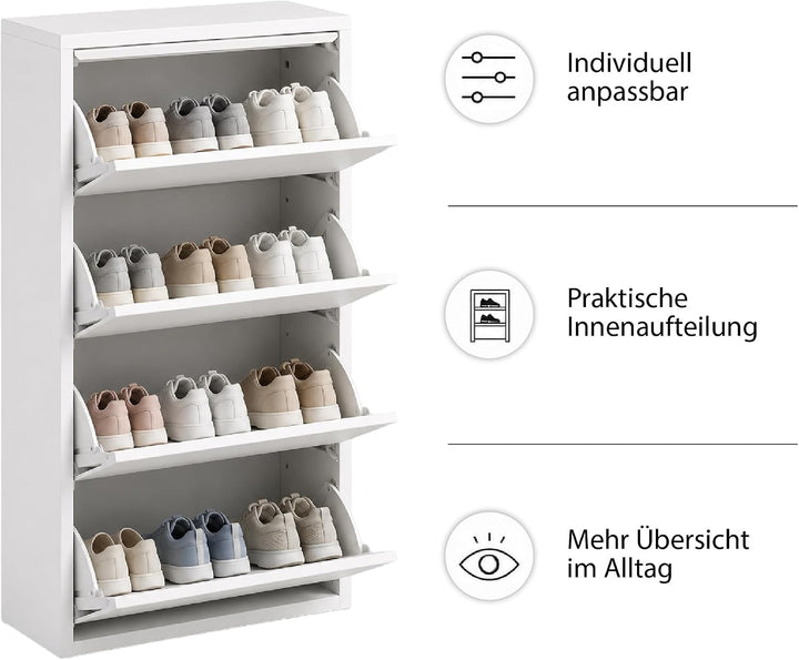 Klapp-Schubladen-Schuhschrank, Aufbewahrungs-Organizer, freistehendes Schuhregal, Wandmontage, Keine