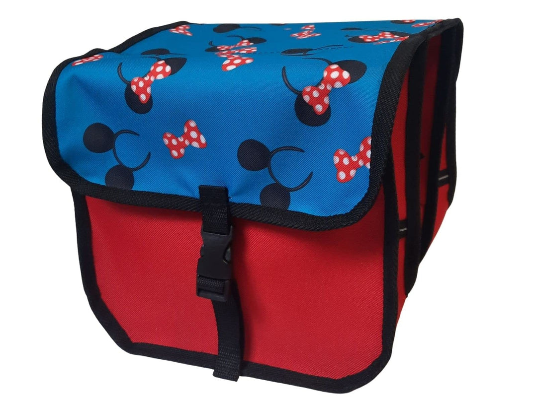 Beluko FAHRRADTASCHE 14-20 Zoll Kinder Satteltasche Gepäckträgetasche Doppel 2 x 5l (44 - Mini - Mau