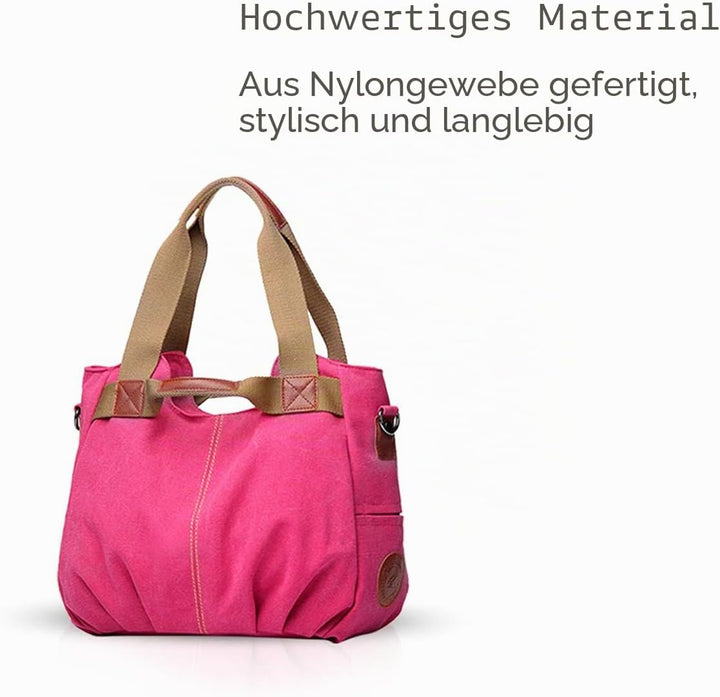 NICOLE & DORIS Canvas Tasche Damen Tragetaschen für Damen Schultertaschen Umhängetasche Leinwand Han