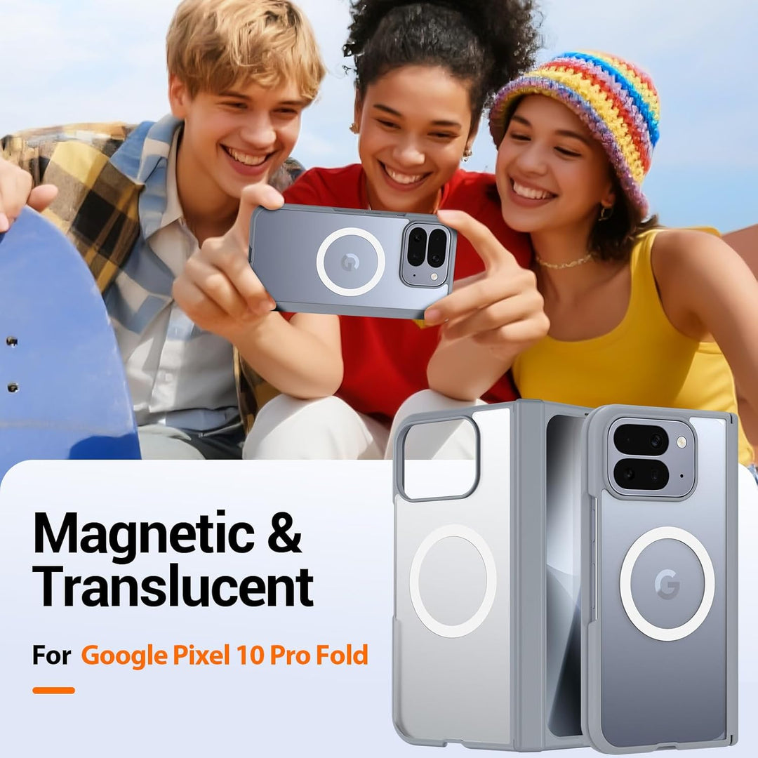 für Google Pixel 10 Pro Fold Transparente Hülle: Kompatibel mit MagSafe/Pixelsnap, Robuster TPU Scha