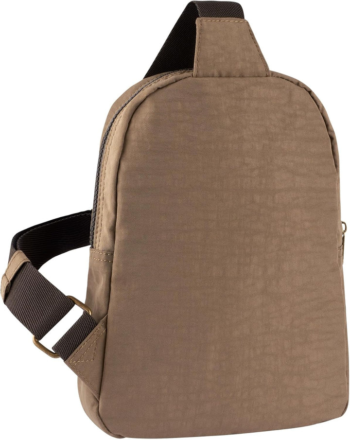 camel active Herren Rucksack mit 2-Wege-Reissverschluss M Beige, M Beige