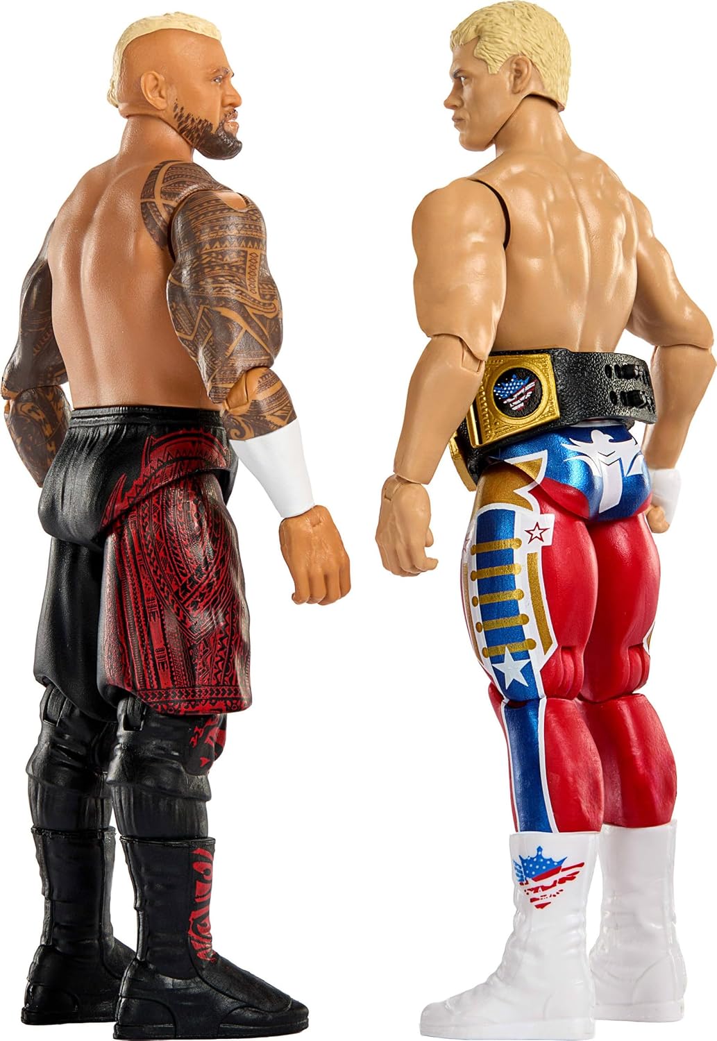 Mattel WWE Hauptkampf Showdown Actionfiguren im 2er-Pack mit Zubehör, Serie #24 Cody Rhodes gegen So