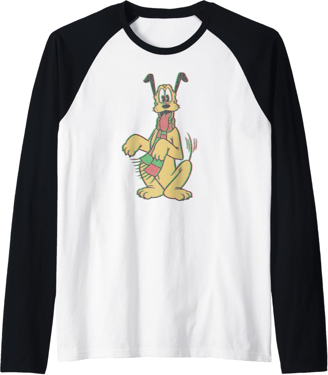 Disney Mickey And Friends Weihnachten Pluto Portrait Raglan