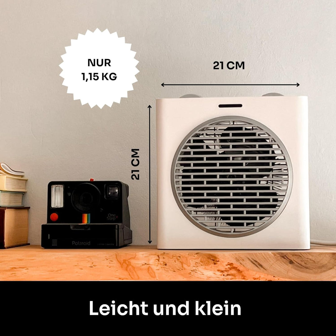 Mellerware - Elektroheizung Keramik Homy! 2000W | 3 Funktionen (inkl. Gebläse) | Einstellbarer Therm