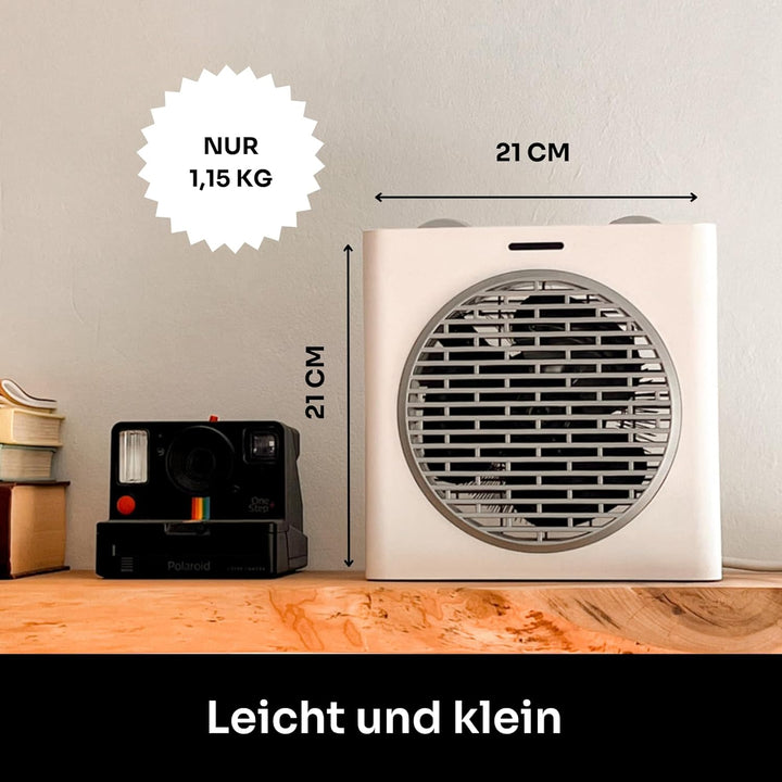 Mellerware - Elektroheizung Keramik Homy! 2000W | 3 Funktionen (inkl. Gebläse) | Einstellbarer Therm