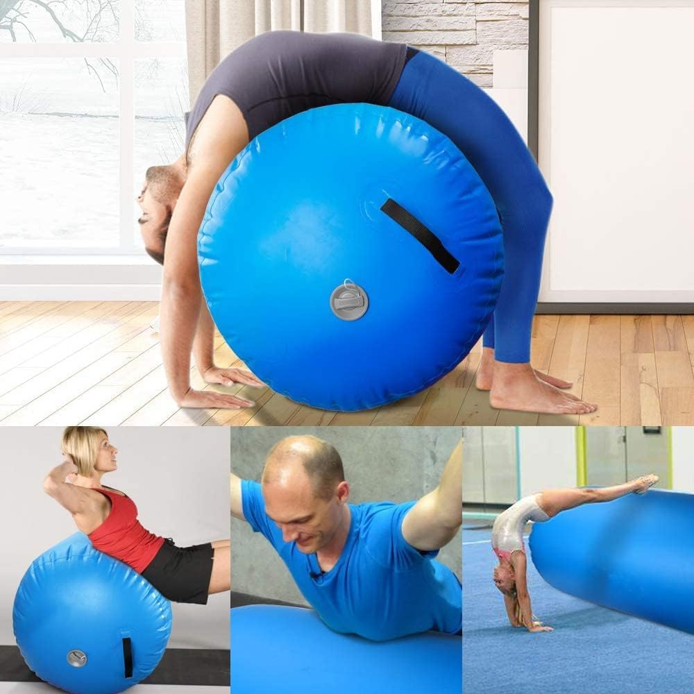 Triclicks Aufblasbare Air Roll Aufblasbare Luft Rollen Air Roller Yoga Roll Gym Air Barrel Gymnastik