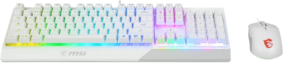MSI Vigor GK30 Combo White DE GK30 Gaming Tastatur und GM11 Gaming Maus (kabelgebunden, Plunger Swit