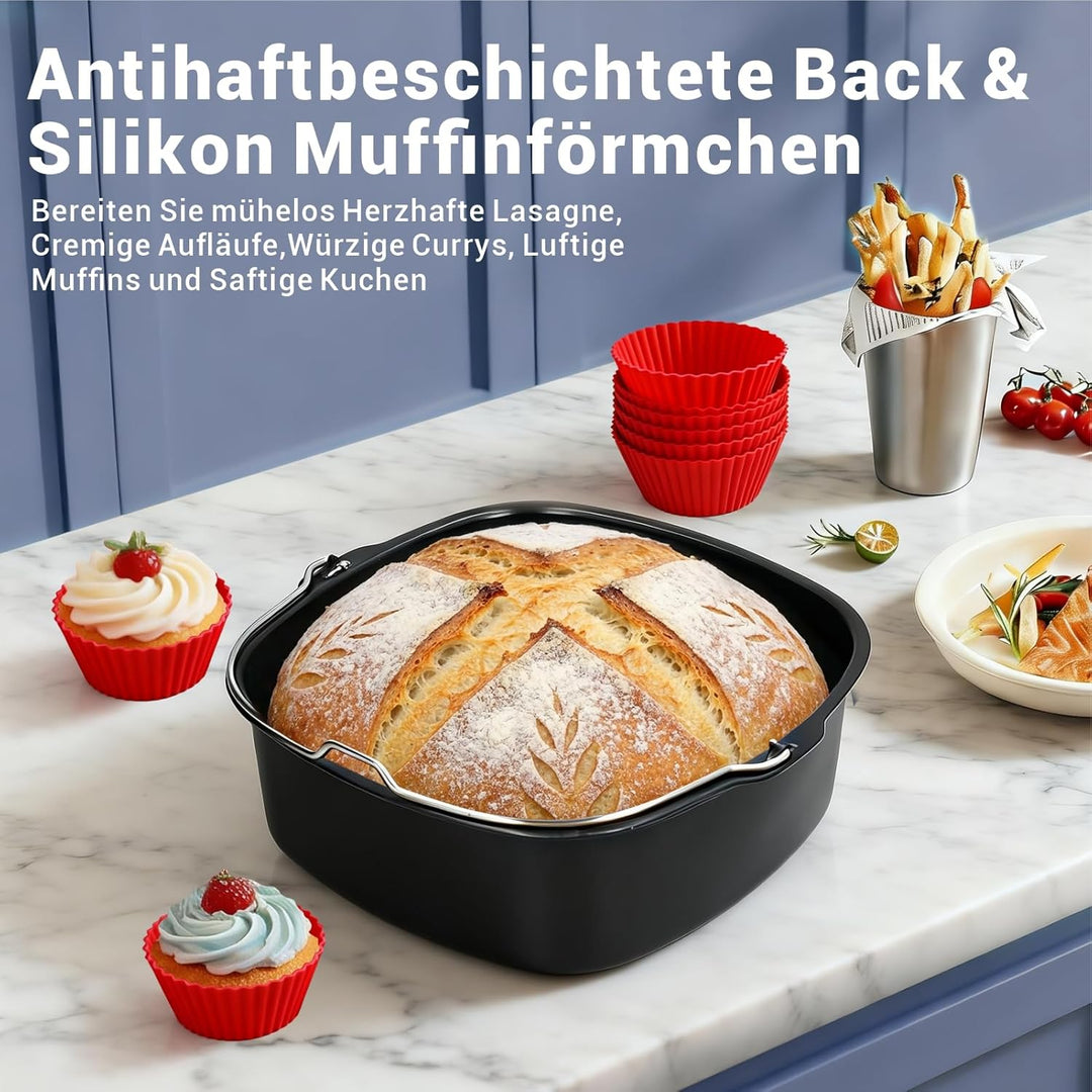 Heissluftfritteuse Zubehör für Philips Airfryer 4000 Series 10L, Silikonform Heissluftfritteuse Zube