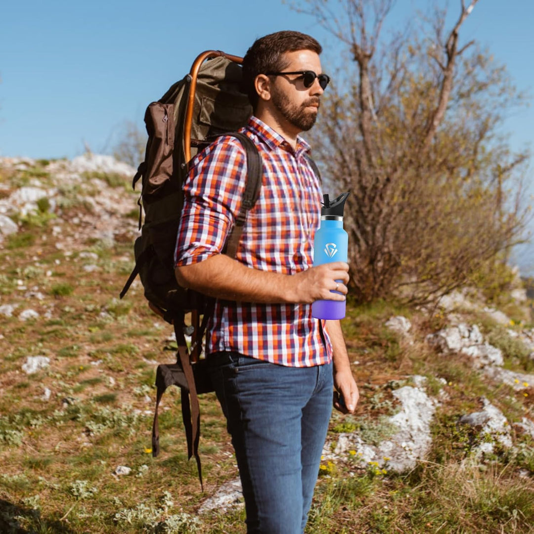 HoneyHolly Trinkflasche 750ML, BPA-Frei, Trinkflasche Edelstahl, Doppelwandig Vakuumisoliert, Wasser