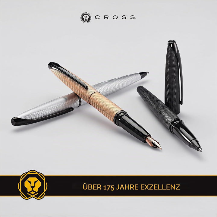 Cross ATX Rollerball (Schreibfarbe schwarz, Strichstärke M, inkl. Geschenkbox) glanz-chrom, 1 stück