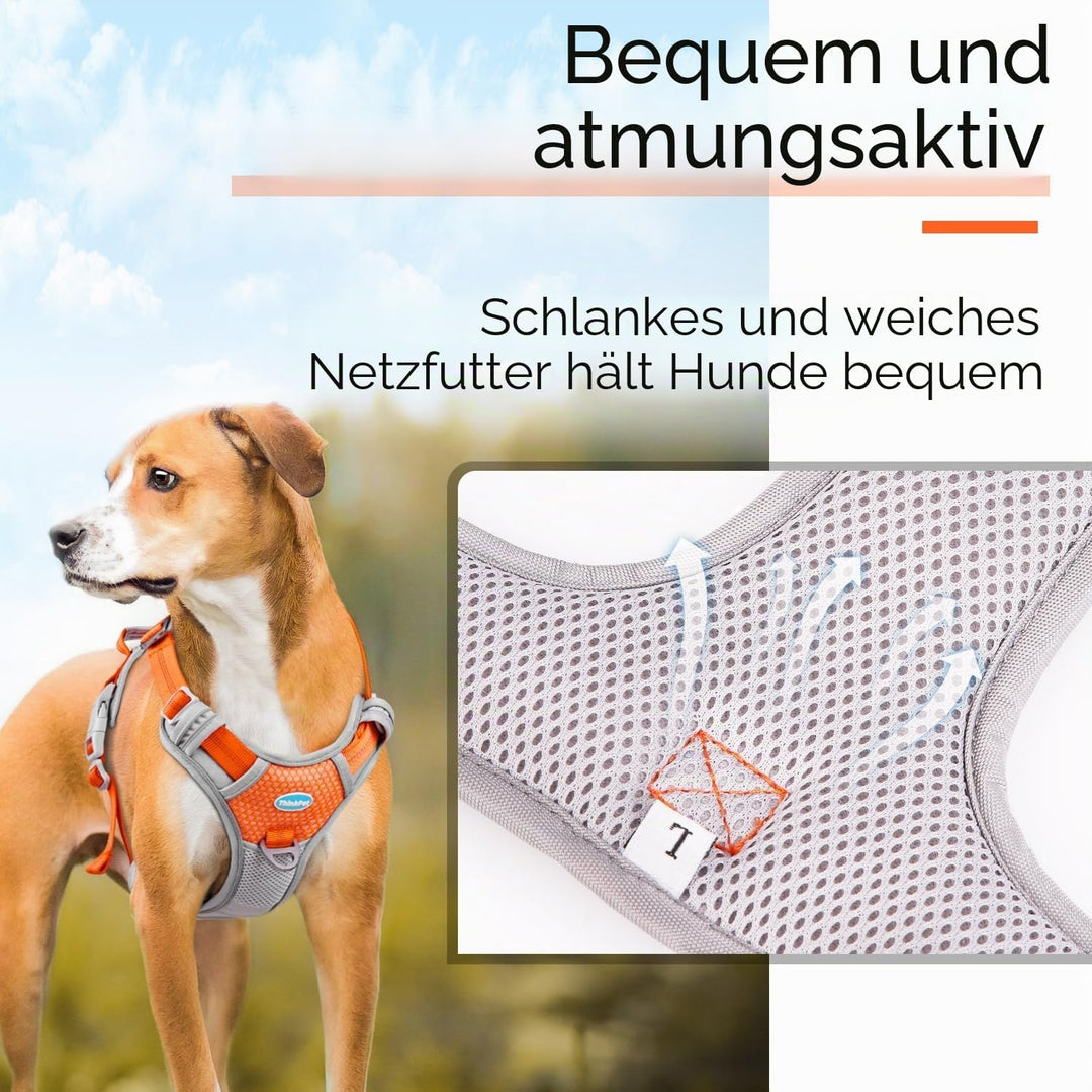 ThinkPet Anti-Zug Hundegeschirr Mit Griff - Leicht Zu Kontrollieren, Verstellbar Ohne Würgen, Reflek