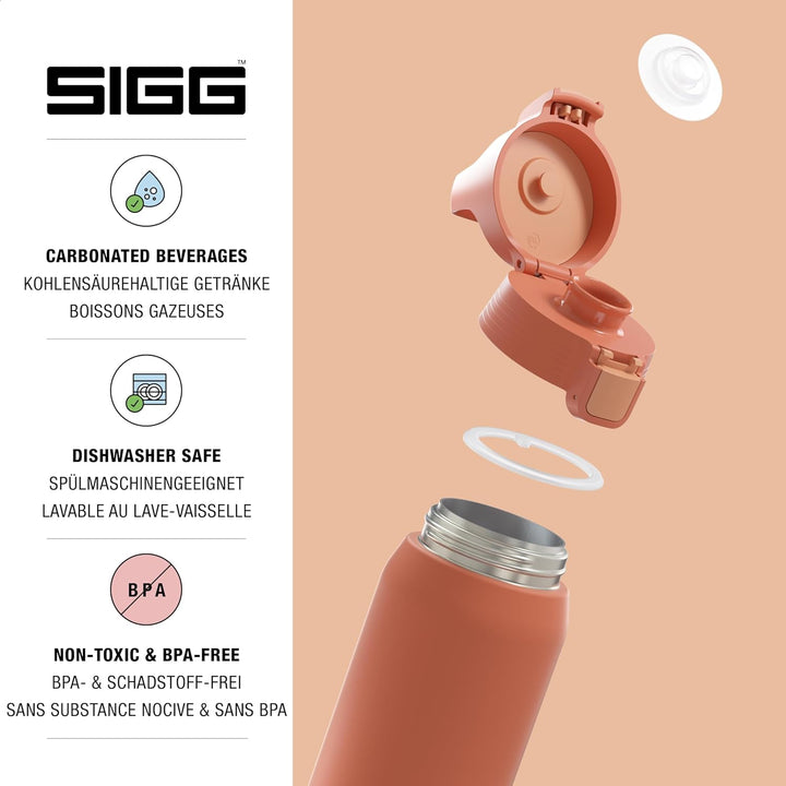 SIGG - Isolierte Trinkflasche - Thermosflasche Shield Therm One Eco Red kohlensäurehaltige Getränke