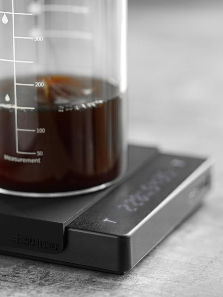 MHW-3BOMBER Kaffeewaage mit Timer & Echtzeit-Durchflussrate, Digitale Präzisionswaage 0,1 g für Espr