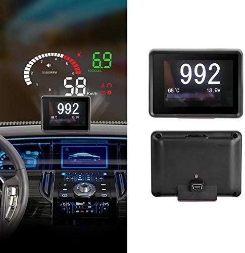 OBD Messgerät, Fydun Auto OBD Multifunktionsmessgerät Digitale Temperatur Spannung Geschwindigkeit H