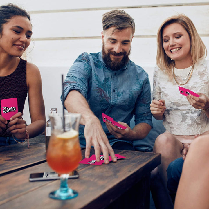 Original Cup „3some“ Gesellschaftsspiel für Erwachsene, französische Ausgabe Weiss, Weiss