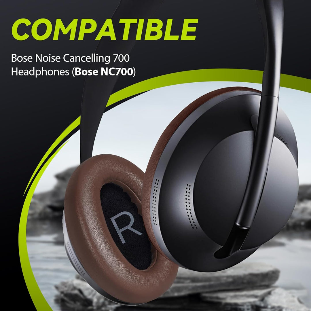 Aurivor Echte Leder Ersatz-Ohrpolster für Bose Noise Cancelling 700 (NC-700) Kopfhörer, Premium NC70