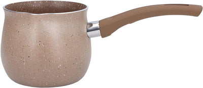 Milchpfanne, 10 Cm Durchmesser Antihaft-Kochtopf mit Ausgieöern Aluminiumlegierung Topf mit Emaillie