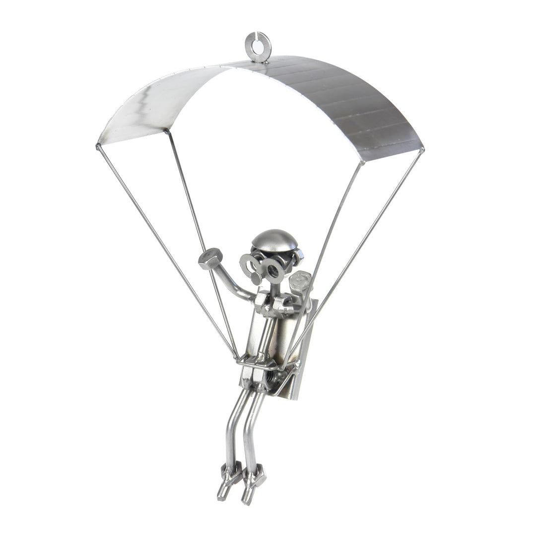 metalman24 Schraubenmännchen GLEITSCHIRMFLIEGER Gleitschirm Handarbeit Geschenkidee Metallfigur Meta