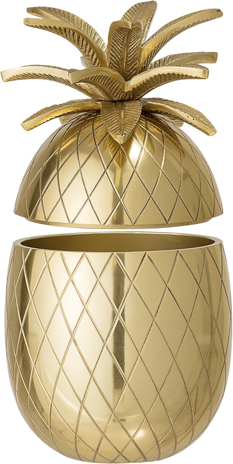 Bloomingville Eisbehälter Ananas, goldfarben, Aluminium Single, Single