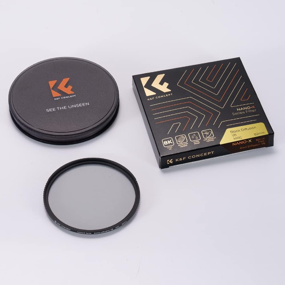 K&amp;F Concept Nano-X Black-Mist 1/8 Filter 37mm Black Promist 1/8 Filter aus Optisches Glas mit 28-fac