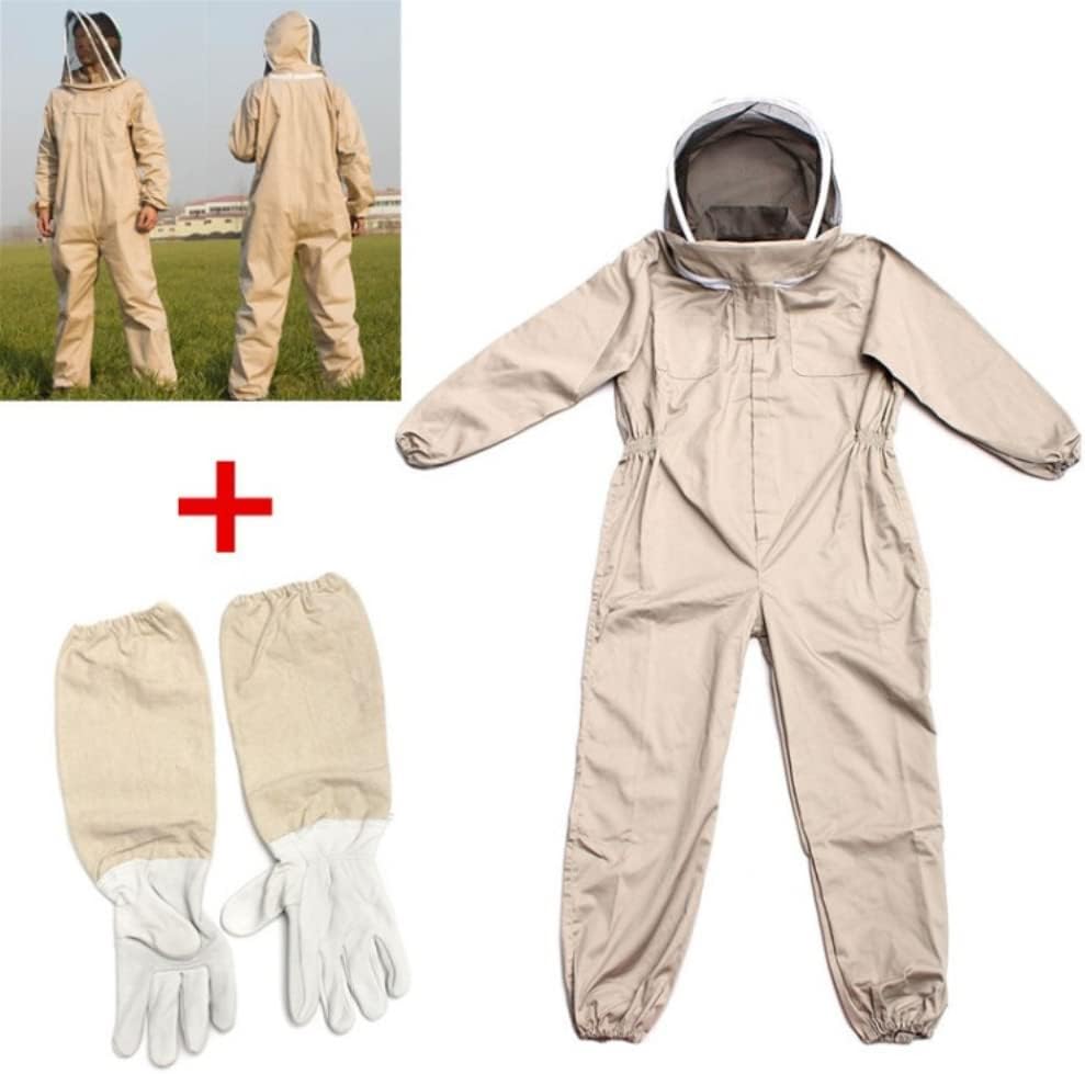 Bozaap Bienenanzug mit Handschuhen, Imker-Schutzanzüge, professioneller Imkeranzug für Männer und Fr