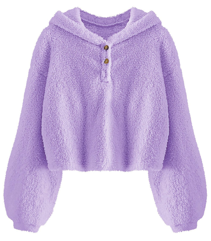 Imily Bela Kinder Mädchen Kapuzenpullover Fleece Hoodie Sherpa Sweatershirt Warm Teddy Pulli 13 Jahr