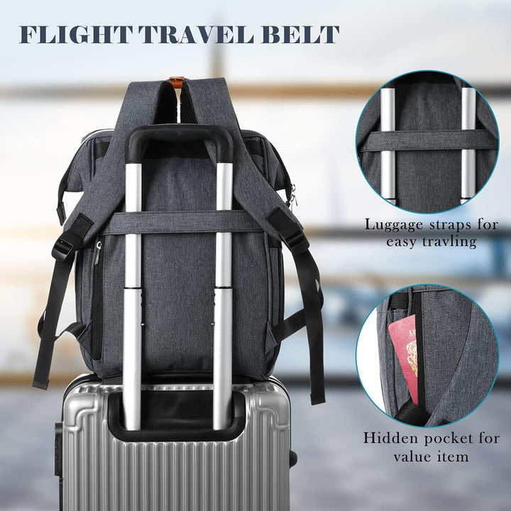 Rucksack Damen, Rucksack Schule mit 15.6 Zoll Laptopfach & USB-Ladeanschluss,Schulrucksack Mädchen T