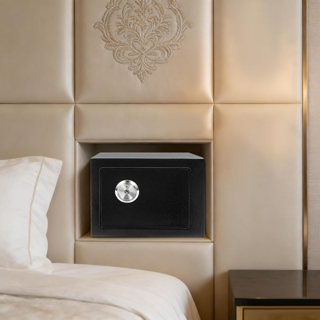 Tresor Safe 17x23x17cm Doppelstahlbolzen Stahltür Zahlenschloss Notschlüssel Montagematerial Möbeltr