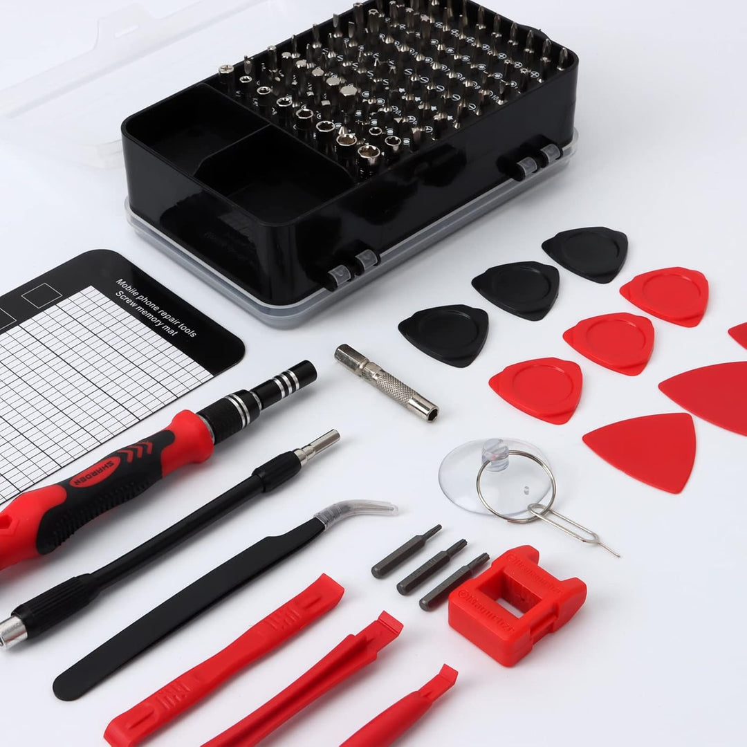 SHARDEN Feinmechaniker Schraubendreher Set, 122 in 1 Mini Präzisions Werkzeug Kit mit Torx T2 T5 T6