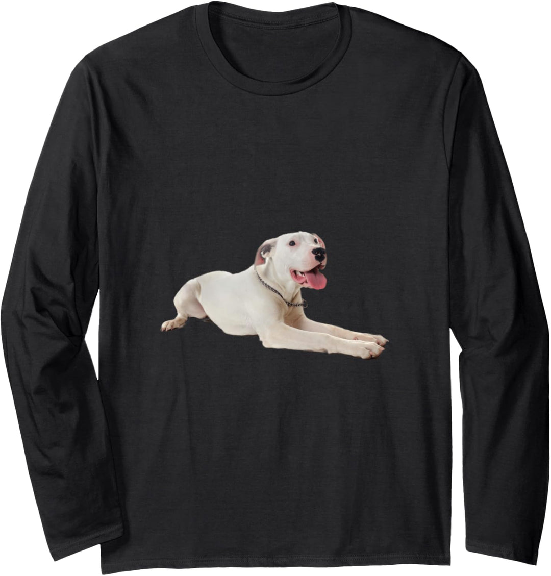 Niedlicher Dogo Argentino Langarmshirt