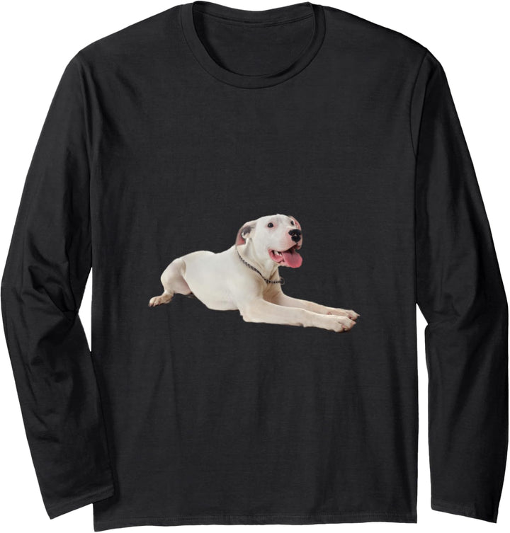 Niedlicher Dogo Argentino Langarmshirt