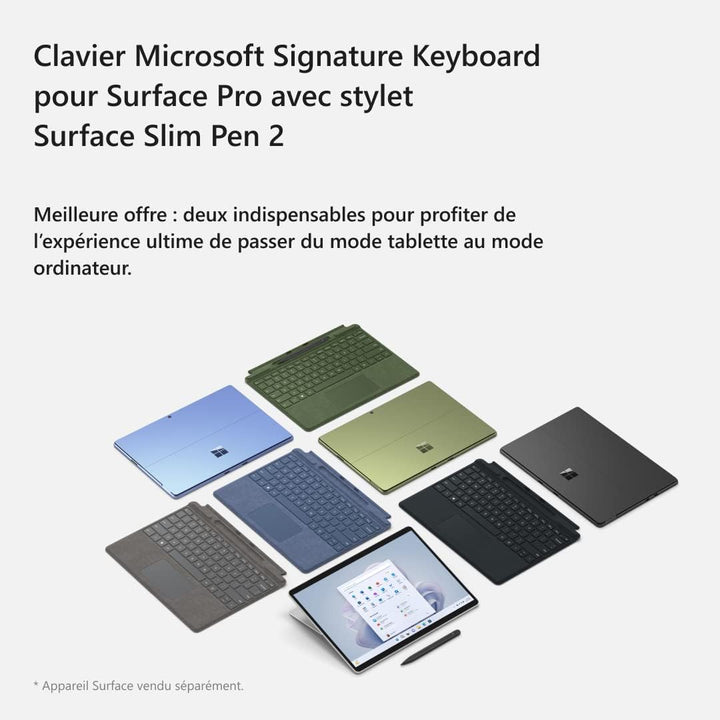 Clavier Microsoft Signature pour Surface Pro avec Stylet Vert forêt Waldgrün Tastatur + Eingabestift
