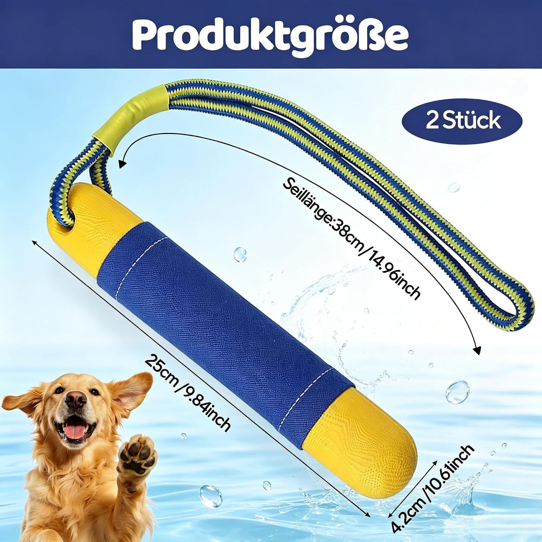 2 Stück Hundespielzeug Schwimmender Hundedummy 22 cm, Wasserspielzeug Hund aus bissfestem EVA mit Ny