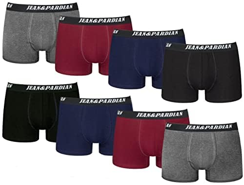 Jean&Pardian Retro Boxershorts 8er & 12er Pack - Bequeme & atmungsaktive Unterwäsche für Herren aus