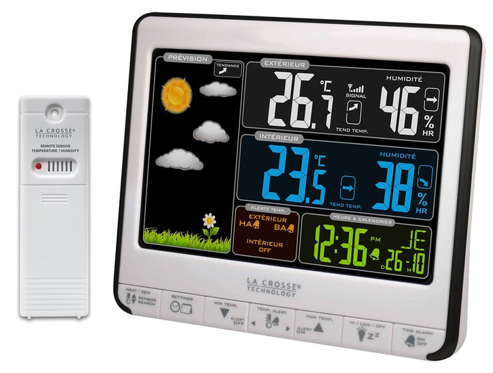 La Crosse Technology WS6826WHI-BLA Wetterstation mehrfarbig schwarz, schwarz