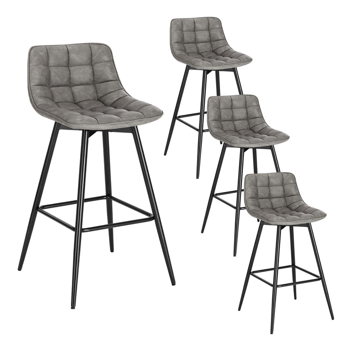 WOLTU 4er Set Barhocker Barstuhl Hocker Tresenhocker Bistrohocker Design Stuhl Kunstleder Metall Dun