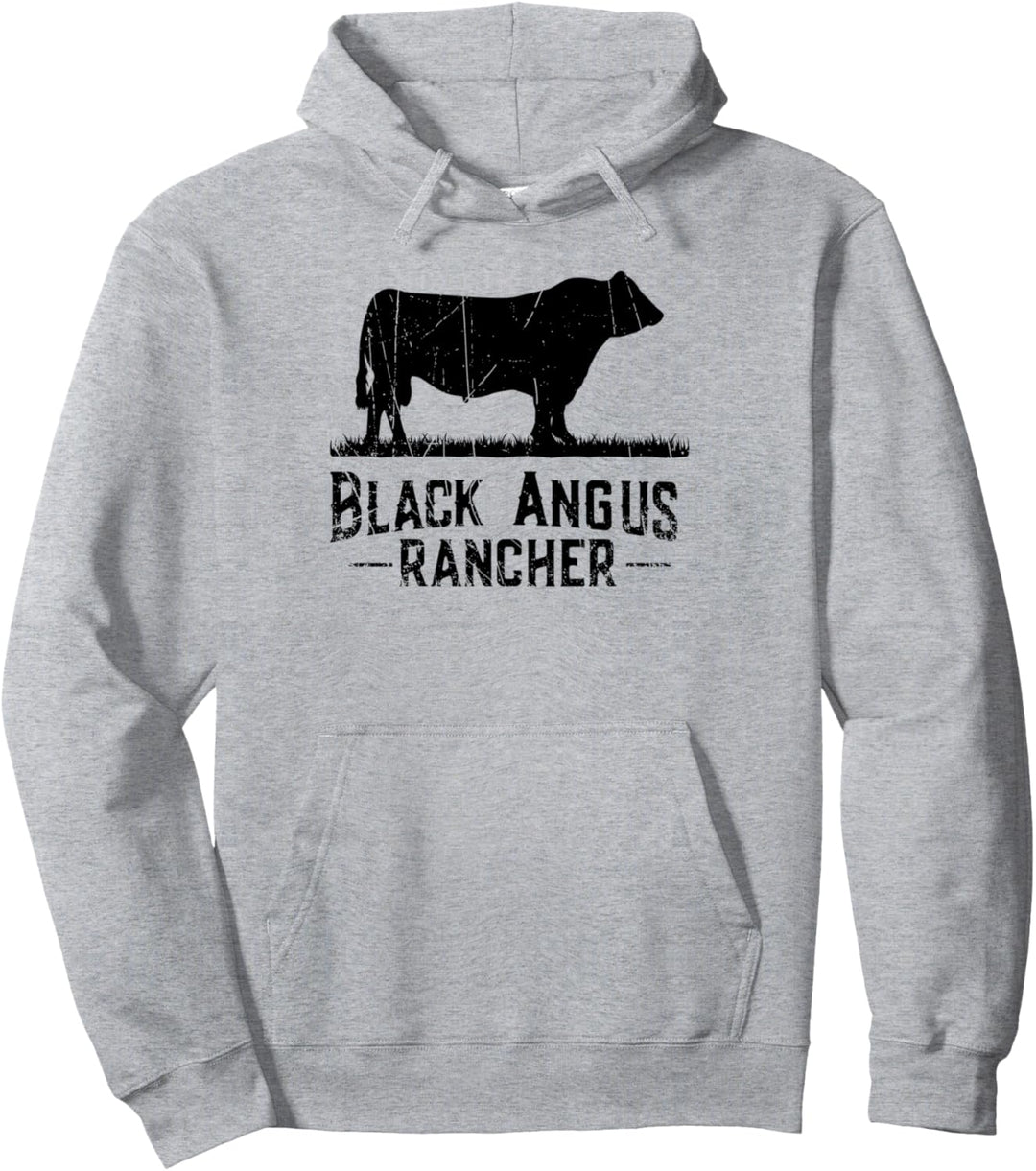 Kuh Bauer Angus Rancher - Black Angus Pullover Hoodie