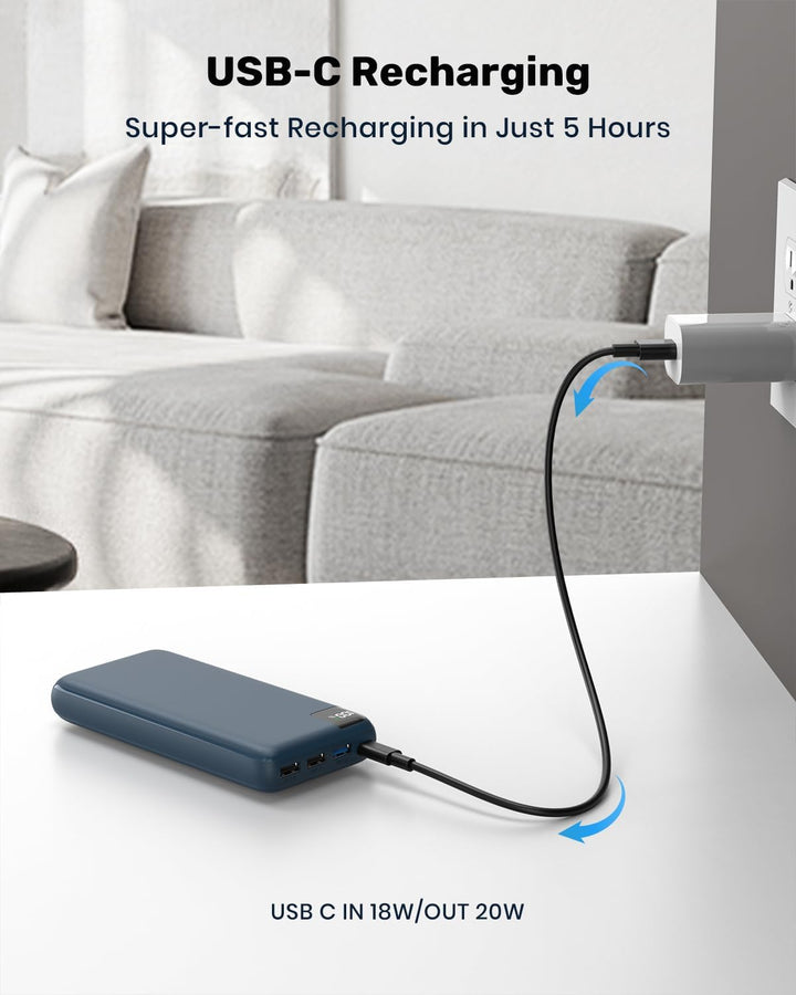 Power Bank 27000mAh Externer Akku - SOARAISE 22,5W Powerbank PD USB C Tragbares Ladegerät Akkupack m