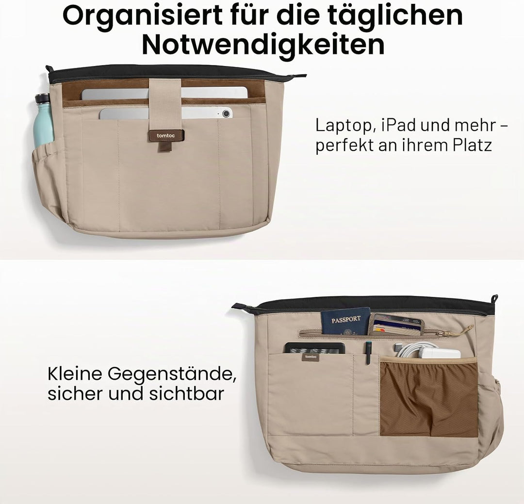 tomtoc Puffer Laptop Tragetasche für Damen, 10L Tote Bag für 13-14 Zoll Macbook, Leichte Schultertas