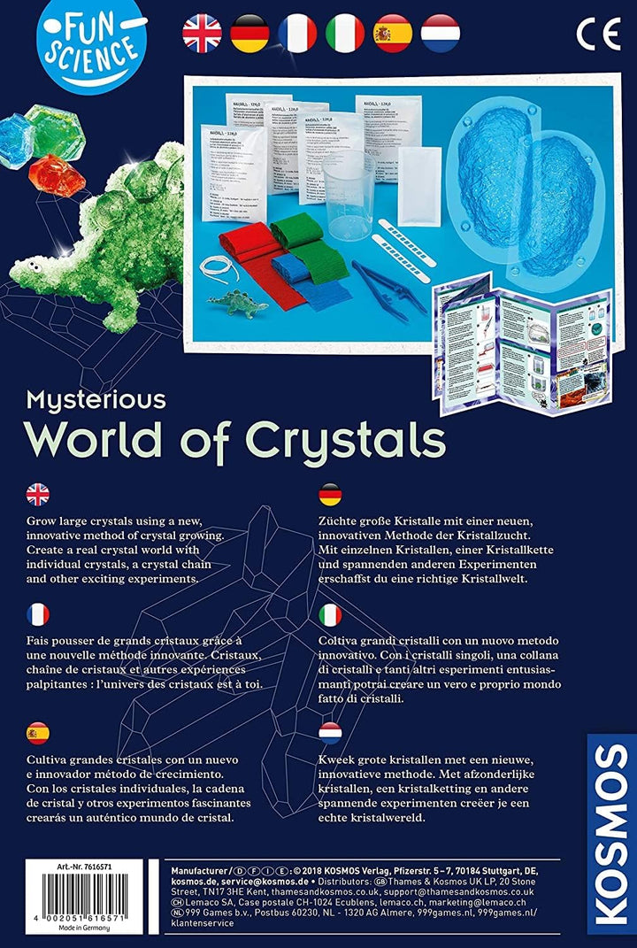 KOSMOS 616571 Fun Science - Geheimnisvolle Kristallwelt mehrsprachige Version (DE, EN, FR, IT, ES, N