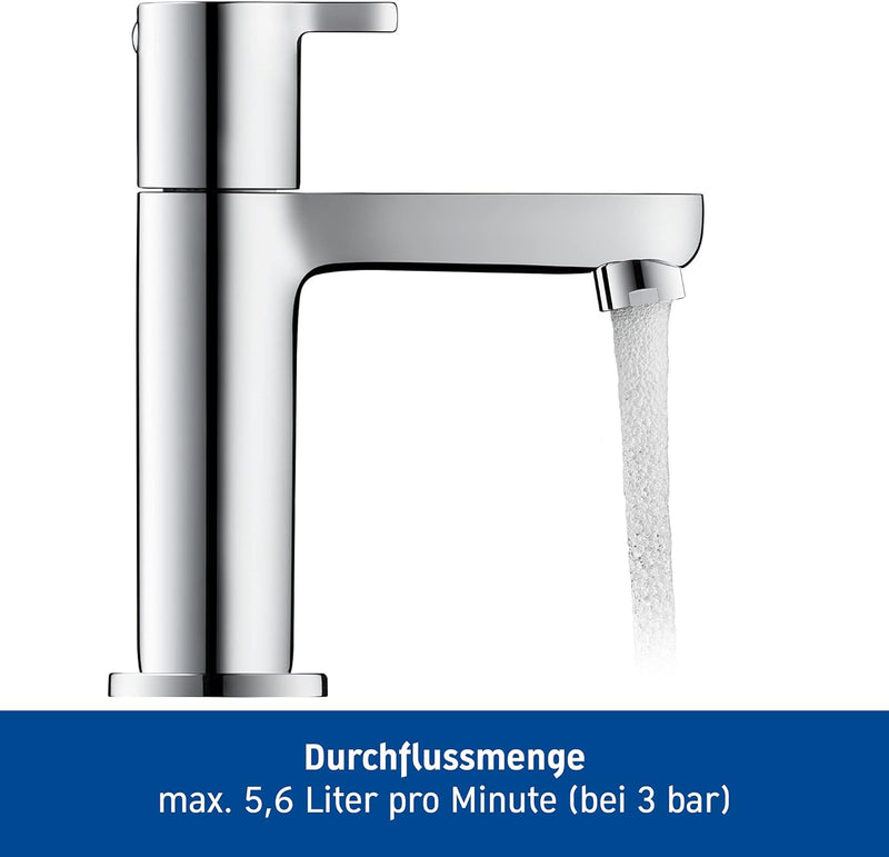 Duravit B.2 Standventil (Auslauf Höhe 89 mm), Kaltwasser Waschtischarmatur, Kaltwasserhahn Bad, Kalt