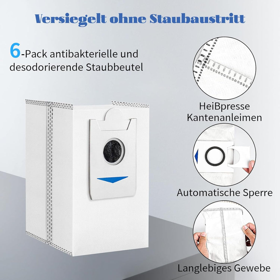 19 Stück Zubehörset für ECOVACS DEEBOT N30 PRO OMNI/N30 OMNI Saugroboter, 1 Hauptbürste, 4 Filter,4