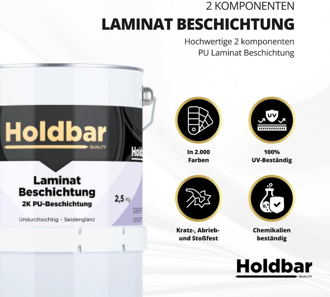 Laminat Beschichtung Anthrazitgrau (RAL 7016) 1 Kg - Laminat Farben - Schützt Laminat Boden - 2-Komp