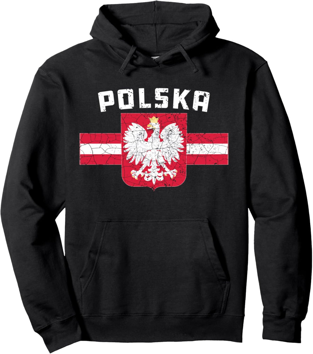 Polska Poland Flag Polnischer Weisser Adler Pullover Hoodie