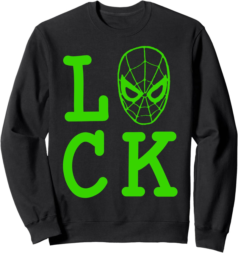 Marvel Spider-Man Large Luck Text Sweatshirt